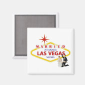GEMERKT in Fabulous Las Vegas met Bride & Groom M Magneet (Voorkant / Achterkant)