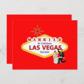 GEMERKT in Fabulous Las Vegas met Bride & Groom P Briefkaart (Voorkant / Achterkant)