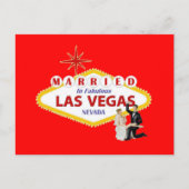 GEMERKT in Fabulous Las Vegas met Bride & Groom P Briefkaart (Voorkant)
