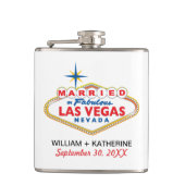 GEMERKT IN LAS VEGAS Flask Bridal Party Gift Heupfles (Voorkant)