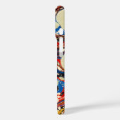 GEMERKT PAPIER, ABSTRACT BLAUW, ZWIRLS, WITTE CIRC Case-Mate iPhone CASE (Achterkant / Links)