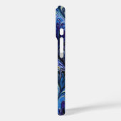 GEMERKT PAPIER, ABSTRACT BLAUWE PATROON, SWIRLS Case-Mate iPhone CASE (Achterkant / Links)