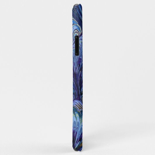 GEMERKT PAPIER, ABSTRACT BLAUWE PATROON, SWIRLS Case-Mate iPhone CASE (Achterkant/rechts)