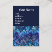 GEMERKT PAPIER, ABSTRACT BLAUWE PATROON, SWIRLS VISITEKAARTJE (Voorkant)