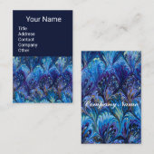 GEMERKT PAPIER, ABSTRACT BLAUWE PATROON, SWIRLS VISITEKAARTJE (Voorkant / Achterkant)