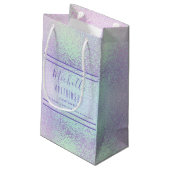 Gemerkte Roze Holographic Promotion Chic Business Klein Cadeauzakje (Achterkant Gekanteld)