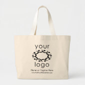 Gemermd met Uw Logo en Gepersonaliseerd Details Grote Tote Bag (Voorkant)