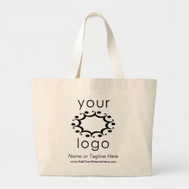 Gemermd met Uw Logo en Gepersonaliseerd Details Grote Tote Bag
