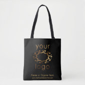 Gemermd met Uw Logo en Gepersonaliseerd Details Tote Bag (Voorkant)