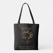 Gemermd met Uw Logo en Gepersonaliseerd Details Tote Bag (Achterkant)