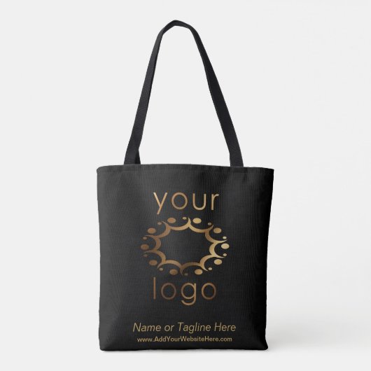 Gemermd met Uw Logo en Gepersonaliseerd Details Tote Bag (Achterkant)