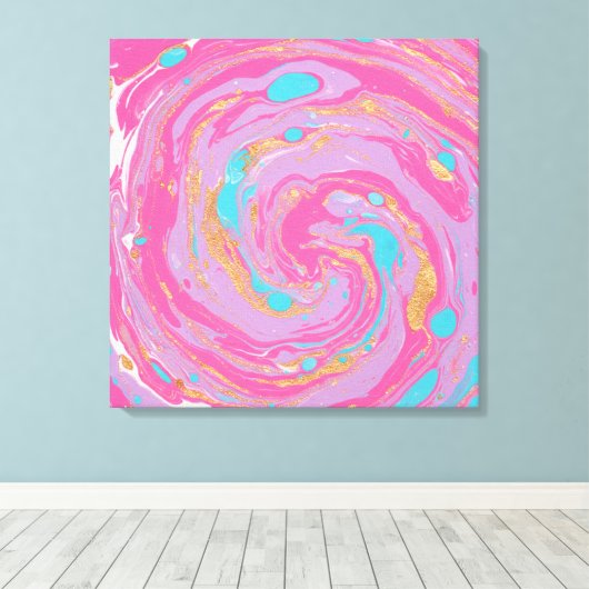 Gemerrelde Draaikolk Canvas Afdruk (Insitu (Houten vloer))