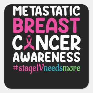Gemetastaseerd bewustzijn van borstkanker vierkante sticker