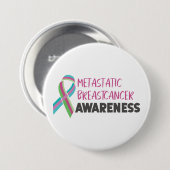 Gemetastaseerd borstkankerbewustzijn ronde button 7,6 cm (Voorkant /achterkant)
