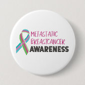 Gemetastaseerd borstkankerbewustzijn ronde button 7,6 cm (Voorkant)