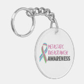 Gemetastaseerd borstkankerbewustzijn sleutelhanger (Voorkant Links)