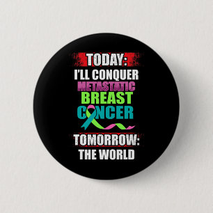 Gemetastaseerde borstkanker Awareness Beat Warrior Ronde Button 5,7 Cm