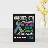 Gemetastaseerde borstkanker Awareness Day 13 oktob Kaart (Gele Bloem)