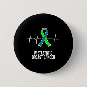 Gemetastaseerde borstkanker Awareness Design Heart Ronde Button 5,7 Cm