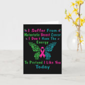 Gemetastaseerde Borstkanker Awareness Ribbon Warri Kaart (Gele Bloem)