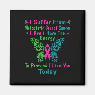 Gemetastaseerde Borstkanker Awareness Ribbon Warri Magneet