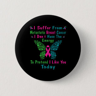 Gemetastaseerde Borstkanker Awareness Ribbon Warri Ronde Button 5,7 Cm