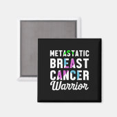 Gemetastaseerde borstkanker Awareness Warrior 2 Magneet (Voorkant / Achterkant)