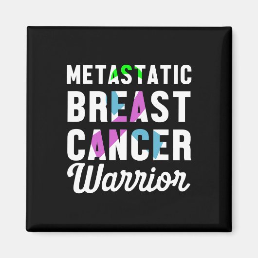 Gemetastaseerde borstkanker Awareness Warrior 2 Magneet (Voorkant)