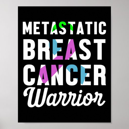 Gemetastaseerde borstkanker Awareness Warrior 2 Poster (Voorkant)