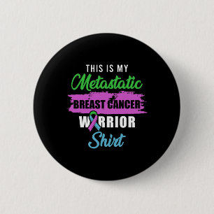 Gemetastaseerde Borstkanker Awareness Warrior Ronde Button 5,7 Cm