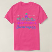 Gemetastaseerde Borstkanker Awareness Warrior T-shirt (Design voorkant)