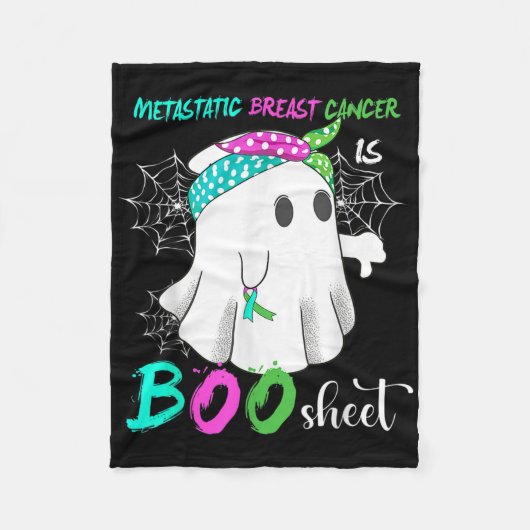 Gemetastaseerde borstkanker is Halloween Co Fleece Deken (Voorkant)