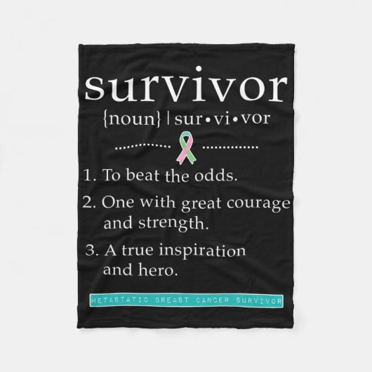 Gemetastaseerde borstkanker Overleving Fleece Deken (Voorkant)