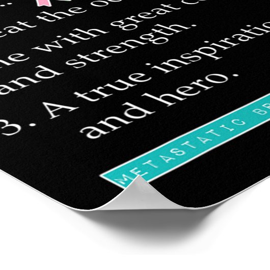 Gemetastaseerde borstkanker Overleving Poster (Hoek)