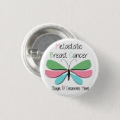 Gemetastaseerde borstkankerondersteuning ronde button 3,2 cm (Voorkant /achterkant)