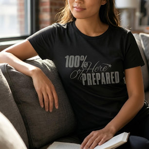 Gemeten Humor   Aanwezig v Voorbereid   Donker T-shirt