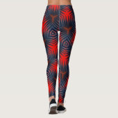 Gemetrisch pastelblauw ingewikkeld patroon leggings (Achterkant)