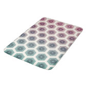 Gemetrische floral Pattern Design - Pastell Pop Ar Badmat (Gekanteld)