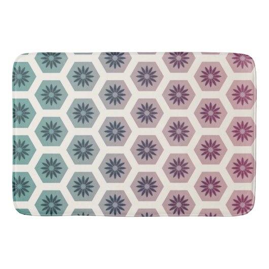 Gemetrische floral Pattern Design - Pastell Pop Ar Badmat (Voorkant)