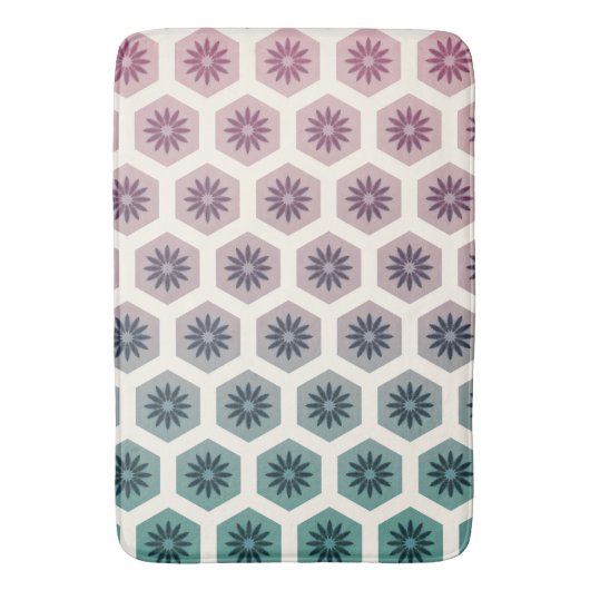 Gemetrische floral Pattern Design - Pastell Pop Ar Badmat (Voorkant Verticaal)