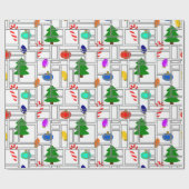Gemetselde Kerstmis Cadeaupapier (Vlak)