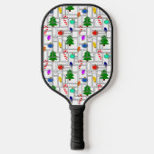 Gemetselde Kerstmis Pickleball Paddle (Voorkant)