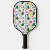 Gemetselde Kerstmis Pickleball Paddle (Achterkant)