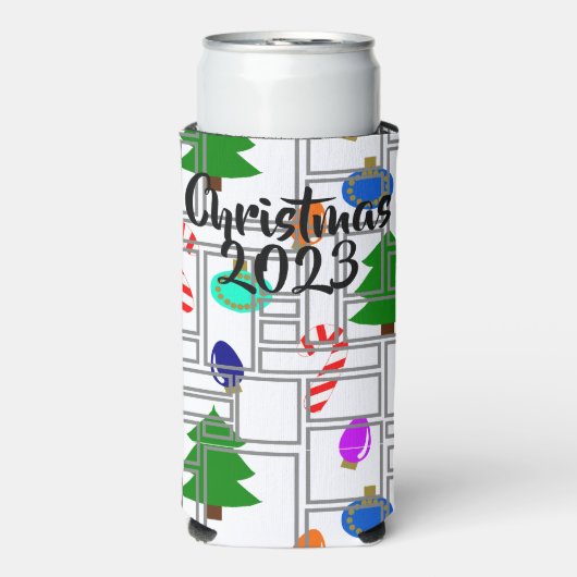 Gemetselde Kerstmis Seltzer Blikjeskoeler (Seltzer Voorkant)