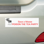 GEMIDDELD-1, EEN Moose POISON VAN DE TEA PARTIJ op Bumpersticker (Op auto)