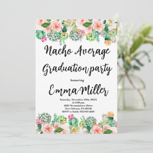 Gemiddeld Afstuderen Fiesta Nacho Kaart (Staand voorkant)