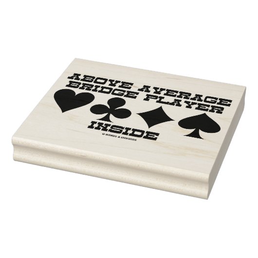 Gemiddeld Bridge Speler Binnen Vier Kaart Kleuren Rubberstempel (Stempel)