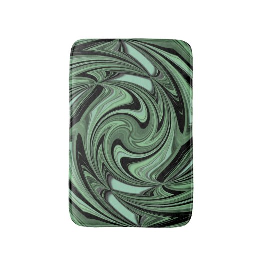 Gemiddeld groen patroon badmat (Voorkant Verticaal)