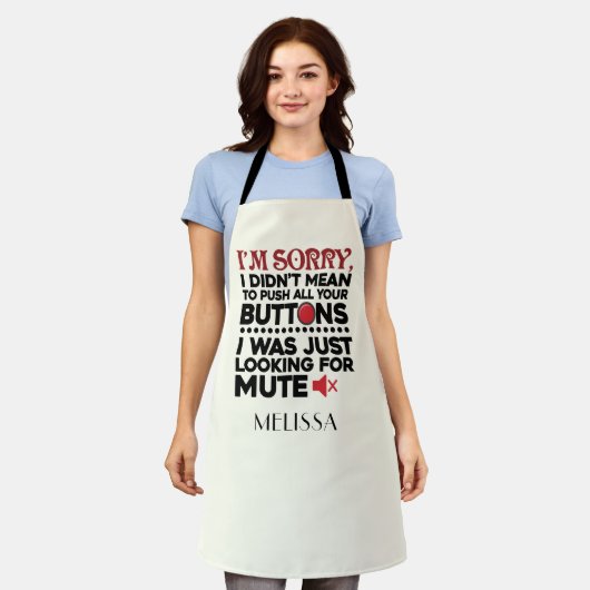 Gemiddeld om uw Buttonnen Sarcastic Quote Kitchen  Schort (Gedragen)