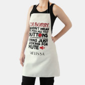 Gemiddeld om uw Buttonnen Sarcastic Quote Kitchen  Schort (Insitu)